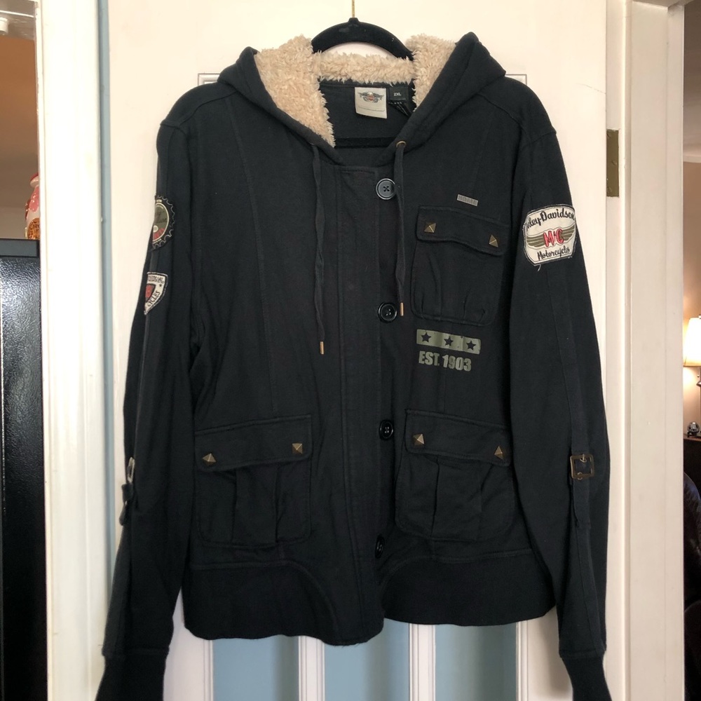 Harley-Davidson hooded black jacket